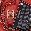 Chanel Mini Rectangular Classic Single Flap Bag Coral Chevron Quilted Lambskin With Gold-Tone Hardware