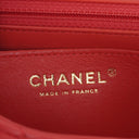Chanel Mini Rectangular Classic Single Flap Bag Coral Chevron Quilted Lambskin With Gold-Tone Hardware