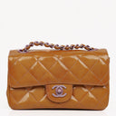Chanel Mini Rectangular Flap Bag In Quilted Patent Leather