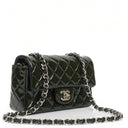 Chanel Mini Rectangular Flap Bag In Quilted Patent Leather With Silver-Tone Hardware,2013-2014