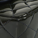 Chanel Mini Rectangular Flap Bag In Quilted Patent Leather With Silver-Tone Hardware,2013-2014