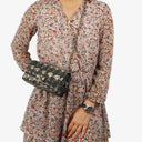 Chanel Mini Rectangular Printed Cambon Single Flap Bag With 24K Gold Plated Hardware