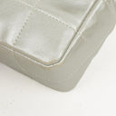 Chanel Mini Rectangular Single Flap Bag Flower Metalic Silver Quilted Lambskin SIlver Tone Hardware