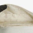 Chanel Mini Rectangular Single Flap Bag Flower Metalic Silver Quilted Lambskin SIlver Tone Hardware