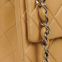 Chanel Mini Square Classic Flap Bag Beige Quilted Lambskin With Silver-Tone Hardware