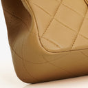 Chanel Mini Square Classic Flap Bag Beige Quilted Lambskin With Silver-Tone Hardware