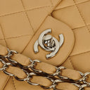 Chanel Mini Square Classic Flap Bag Beige Quilted Lambskin With Silver-Tone Hardware