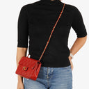 Chanel Mini Square Classic Flap Bag Red Quilted Lambskin 24K Gold-Plated Hardware