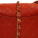 Chanel Mini Square Classic Flap Bag Red Quilted Lambskin 24K Gold-Plated Hardware
