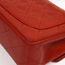 Chanel Mini Square Classic Flap Bag Red Quilted Lambskin 24K Gold-Plated Hardware
