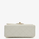 Chanel Mini Square Classic Flap Bag White Quilted Lambskin With 24K Gold-Plated Hardware, 1997-199
