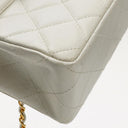 Chanel Mini Square Classic Flap Bag White Quilted Lambskin With 24K Gold-Plated Hardware, 1997-199
