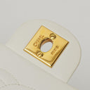 Chanel Mini Square Classic Flap Bag White Quilted Lambskin With 24K Gold-Plated Hardware, 1997-199