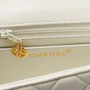 Chanel Mini Square Classic Flap Bag White Quilted Lambskin With 24K Gold-Plated Hardware, 1997-199