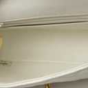 Chanel Mini Square Classic Flap Bag White Quilted Lambskin With 24K Gold-Plated Hardware, 1997-199