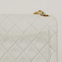 Chanel Mini Square Classic Flap Bag White Quilted Lambskin With 24K Gold-Plated Hardware