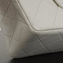 Chanel Mini Square Classic Flap Bag White Quilted Lambskin With 24K Gold-Plated Hardware