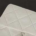 Chanel Mini Square Classic Flap Bag White Quilted Lambskin With 24K Gold-Plated Hardware