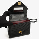 Chanel Mini Square Flap Bag Chevron Quilted Lambskin 24K Gold-Plated Hardware