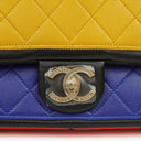 Chanel Multicolor Lambskin Tri-Color Medium Graphic Flap Bag