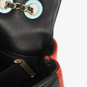 Chanel Multicolor Lambskin Tri-Color Medium Graphic Flap Bag