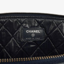 Chanel Navy Lambskin And Olive Green Quilted Patent Leather Large Cosmetic Case, 2014
