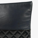 Chanel Navy Lambskin And Olive Green Quilted Patent Leather Large Cosmetic Case, 2014