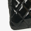 Chanel Navy Lambskin And Olive Green Quilted Patent Leather Large Cosmetic Case, 2014