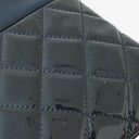 Chanel Navy Lambskin And Olive Green Quilted Patent Leather Large Cosmetic Case, 2014
