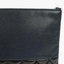 Chanel Navy Lambskin And Olive Green Quilted Patent Leather Large Cosmetic Case, 2014