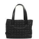 Chanel New Travel Line PM Tote Bag Black Nylon