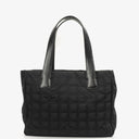Chanel New Travel Line PM Tote Bag Black Nylon