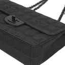 Chanel Nylon Travel Line Medium Classic Flap Bag So Black