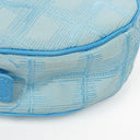 Chanel Nylon Travel Round Blue Pouch, 2002-2003