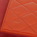 Chanel Orange Quilted Patent Leather Wallet On Chain WOC