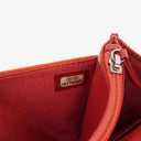 Chanel Orange Quilted Patent Leather Wallet On Chain WOC