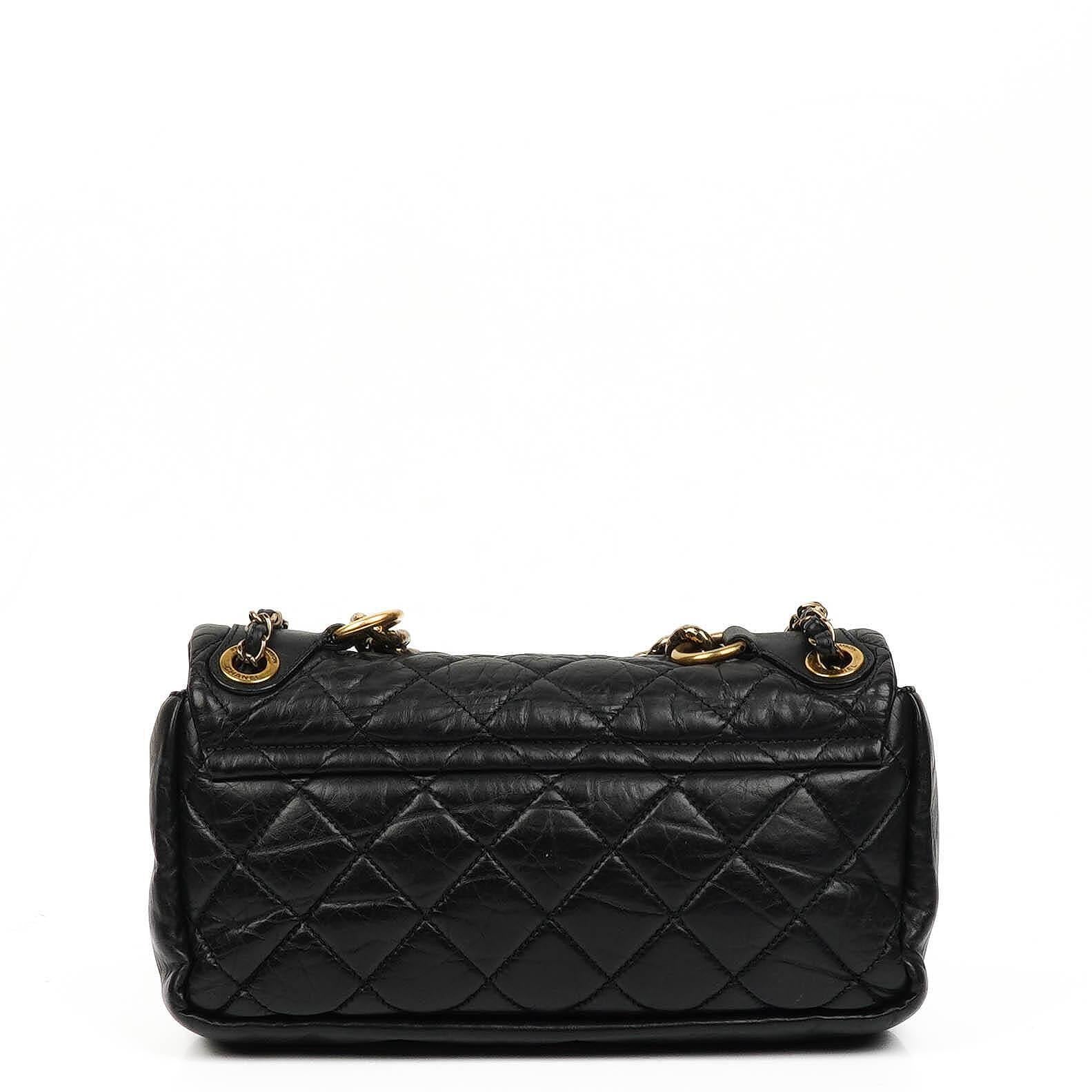 Chanel Paris-Bombay Aged Quilted Calfskin Flap Bag