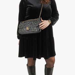 Chanel Paris-Bombay Schwarze Triptychon Klappentasche