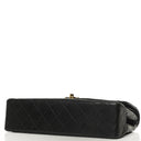 Chanel Paris Classic Medium Double Flap Bag Black Quilted Lambskin With Gold & Silver Tone Combo Hardware