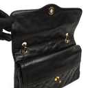 Chanel Paris Classic Medium Double Flap Bag Black Quilted Lambskin With Gold & Silver Tone Combo Hardware