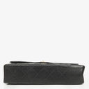 Chanel Paris Classic Medium Double Flap Bag Black Quilted Lambskin With Gold & Silver Tone Combo Hardware