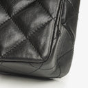 Chanel Paris Classic Medium Double Flap Bag Black Quilted Lambskin With Gold & Silver Tone Combo Hardware