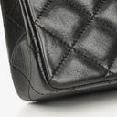 Chanel Paris Classic Medium Double Flap Bag Black Quilted Lambskin With Gold & Silver Tone Combo Hardware