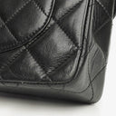 Chanel Paris Classic Medium Double Flap Bag Black Quilted Lambskin With Gold & Silver Tone Combo Hardware