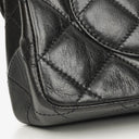Chanel Paris Classic Medium Double Flap Bag Black Quilted Lambskin With Gold & Silver Tone Combo Hardware