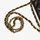 Chanel Paris Classic Medium Double Flap Bag Black Quilted Lambskin With Gold & Silver Tone Combo Hardware