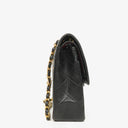 Chanel Paris Classic Medium Double Flap Bag Black Quilted Lambskin With Gold & Silver Tone Combo Hardware