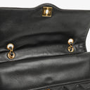 Chanel Paris Classic Medium Double Flap Bag Black Quilted Lambskin With Gold & Silver Tone Combo Hardware