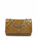 Chanel Patent Quilted Wallet On Chain WOC