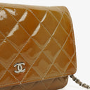 Chanel Patent Quilted Wallet On Chain WOC